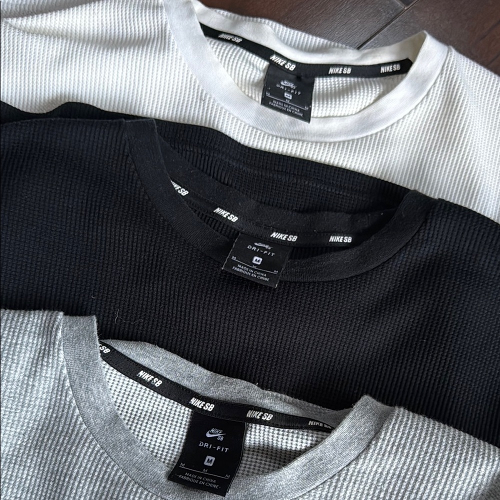 Gray, Black, and White Long Sleeve Shirts (three for $20)